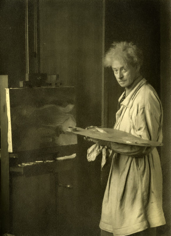 William Gillies at ECA, painting ‘The Pentlands Mount Lothian’. Photo Paul Shillabeer,