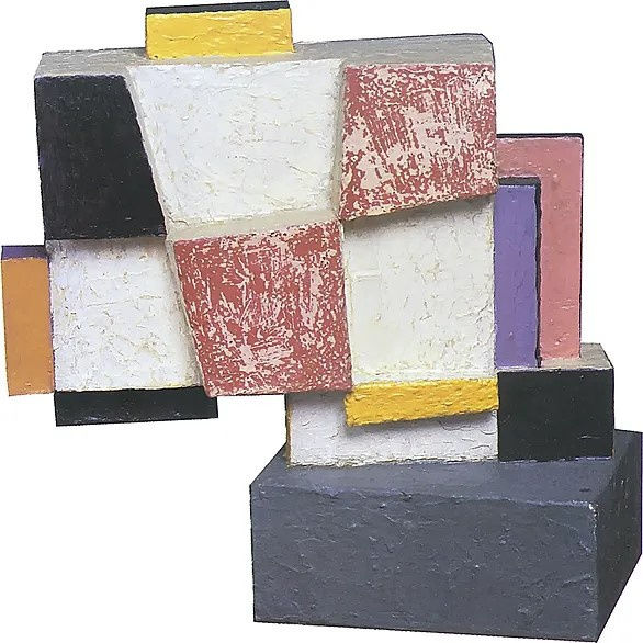 Yente, Objeto, 1946, painted Celotex and wood, 10 ½ x 10 ½ x 4 inches