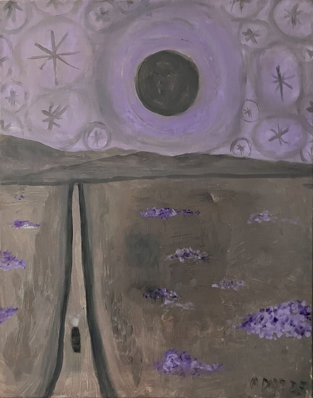 Alejandro Diaz, The Lavender Hour, 2024, Signed and dated lower right, Oil on canvas, 20 x 16 in, 40.6 x 50.8 cm