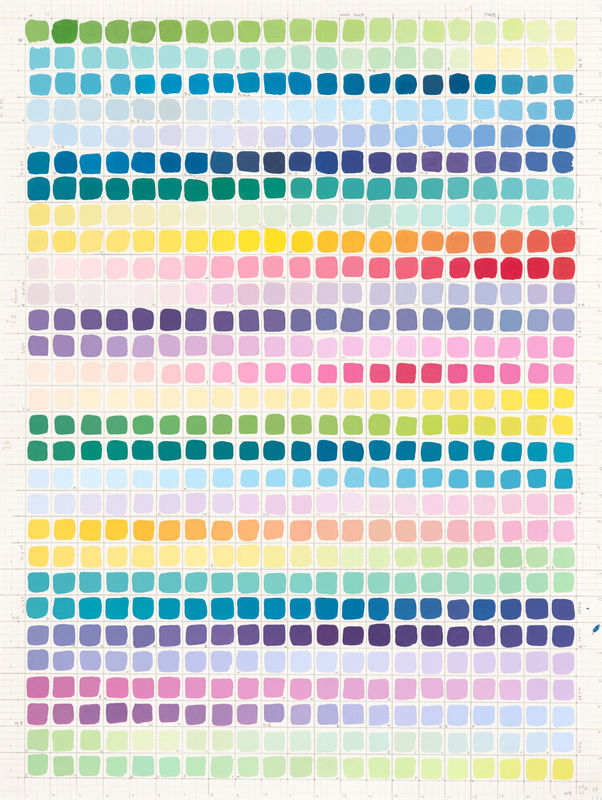 Anna Finlayson, Colour spectrum I, 2014, gouache and pencil on paper