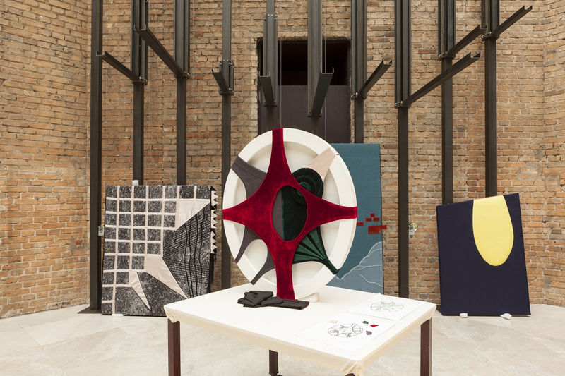 image of fabric wrapped around circular frame