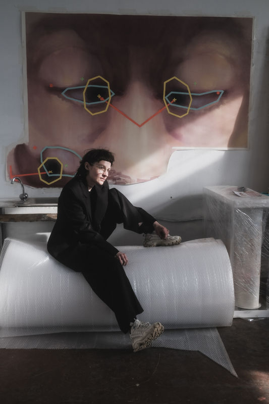 Matiush First in her studio, 2023