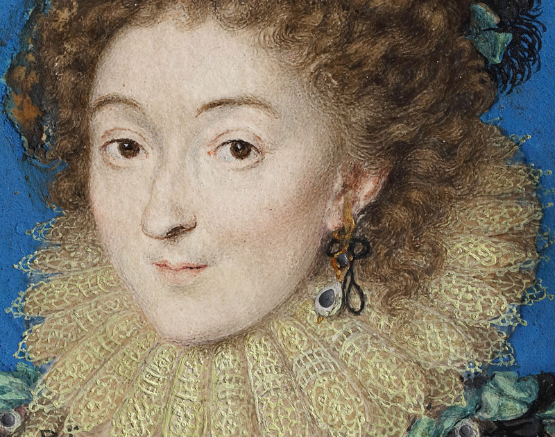 Isaac Oliver, portrait miniature of Katherine Countess of Huntingdon