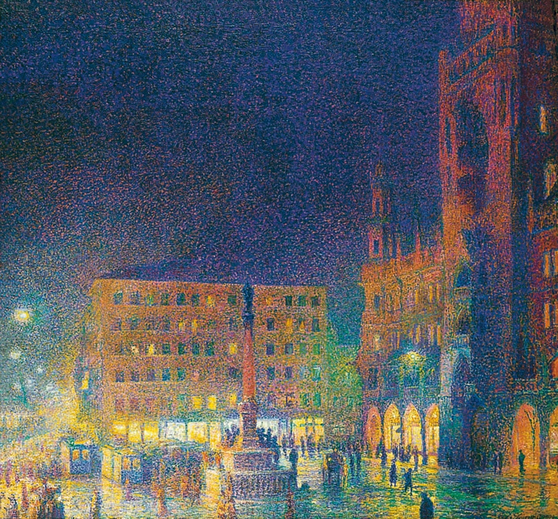 Hugo Schimmel, Marienplaz in München, 1906