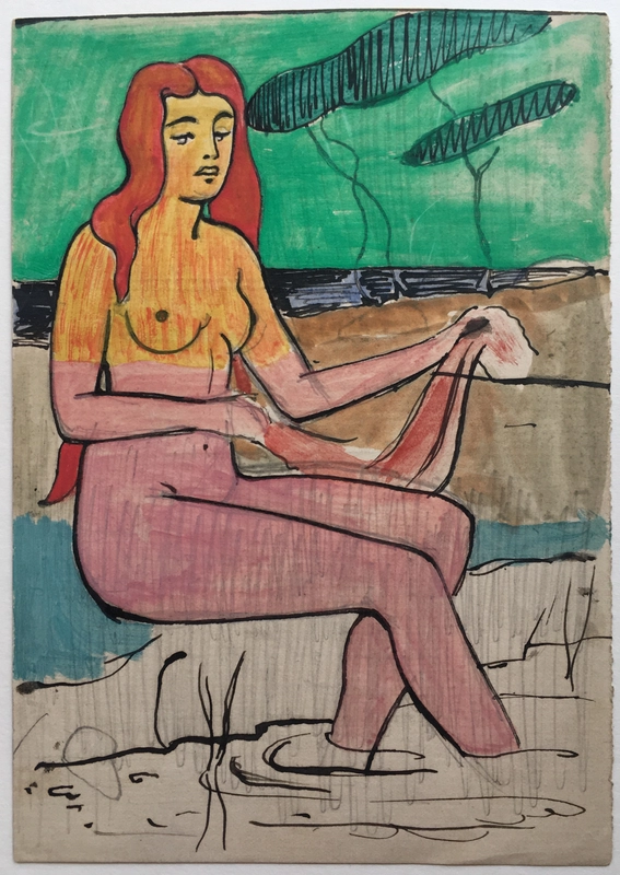 Eric Forbes-Robertson (1865-1935)The Bather, possibly Tahitian., c. 1893