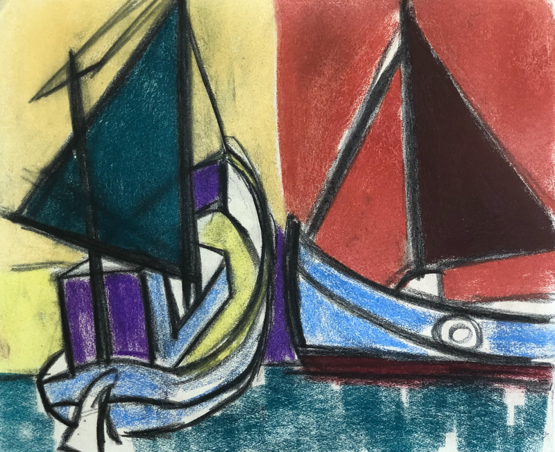 Tanja Sinelnikov, Boats, c. 1950