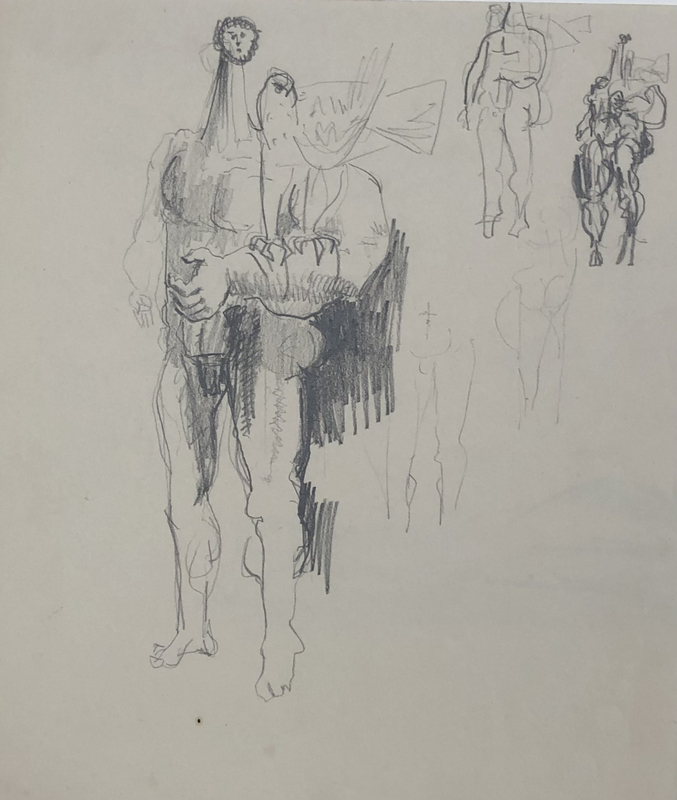 Glyn Morgan, Man and Hawk III, c. 1948