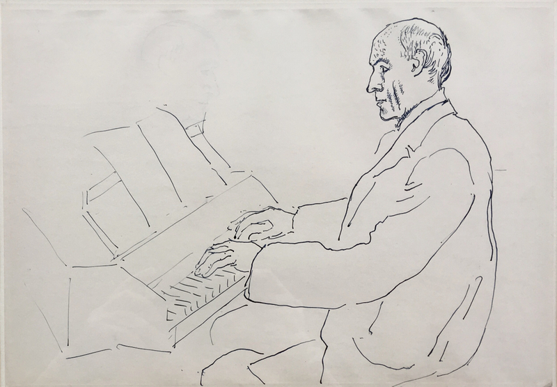 Roger Fry (1866-1934)Andre Gide playing the Virginals , 1918