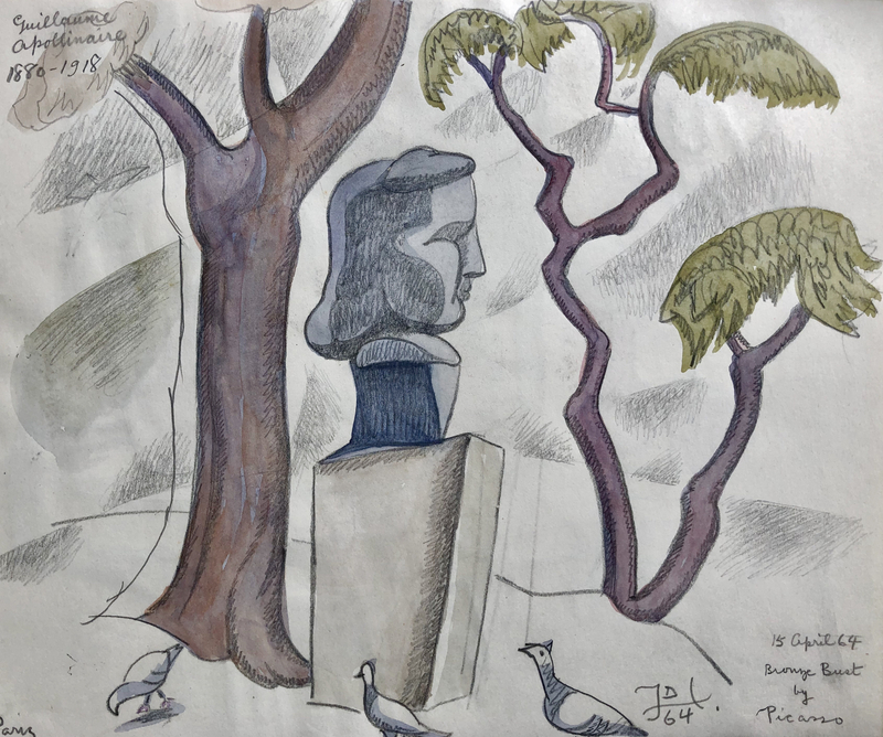 Doris Hatt (1890-1969)Picasso's Bust of Apollinaire, Paris, 1964