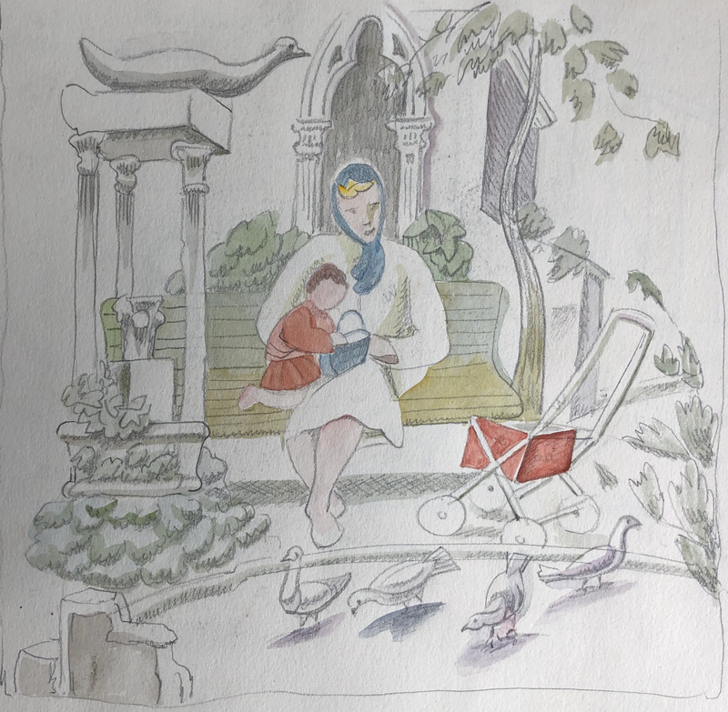 Doris Hatt (1890-1969)Mother and Child, St. Germain des Prés, Paris, 1964