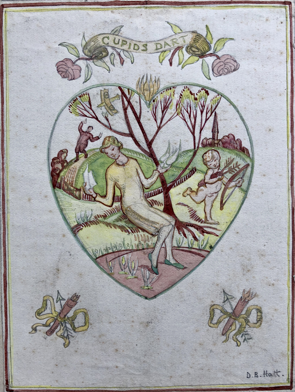 Doris Hatt (1890-1969)Study for a Valentine's Card, 1920's