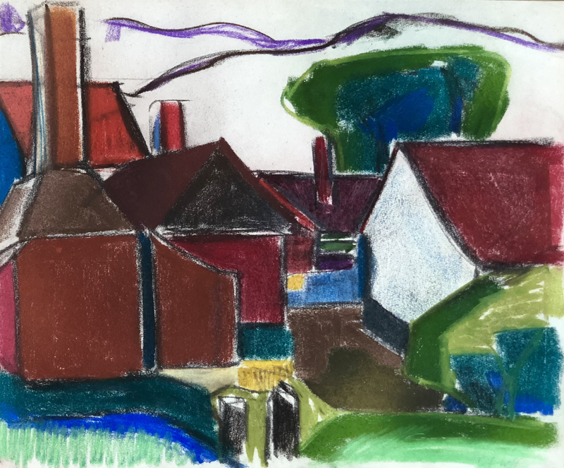 Tanja Sinelnikov, Village Landscape, c. 1950