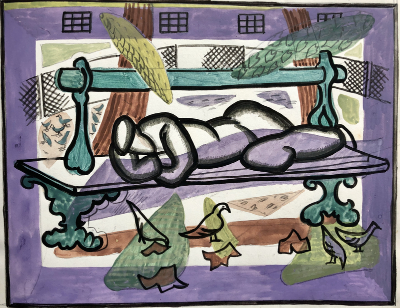 Doris Hatt (1890-1969)Park Bench, Paris, 1961