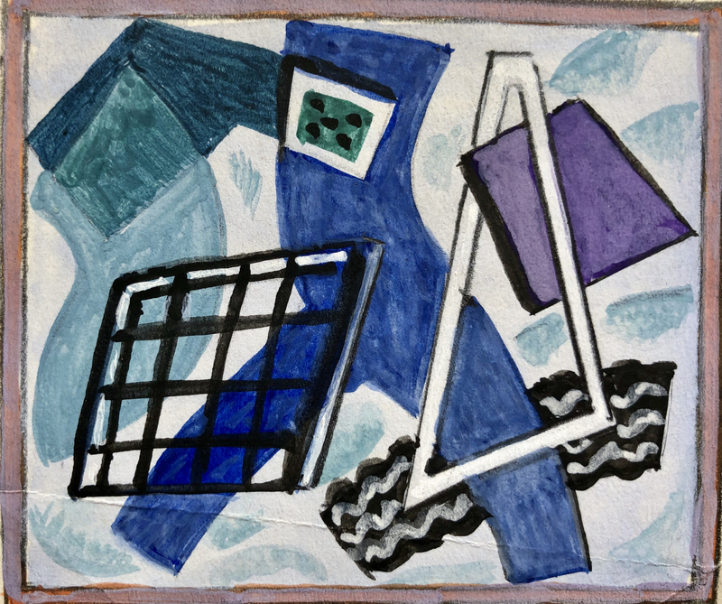 Doris Hatt (1890-1969)Study for 'Blue Abstract', 1964