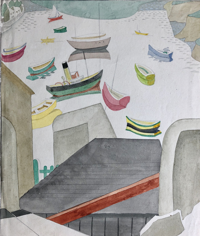 Doris Hatt (1890-1969)Polruan II, Cornwall, 1936