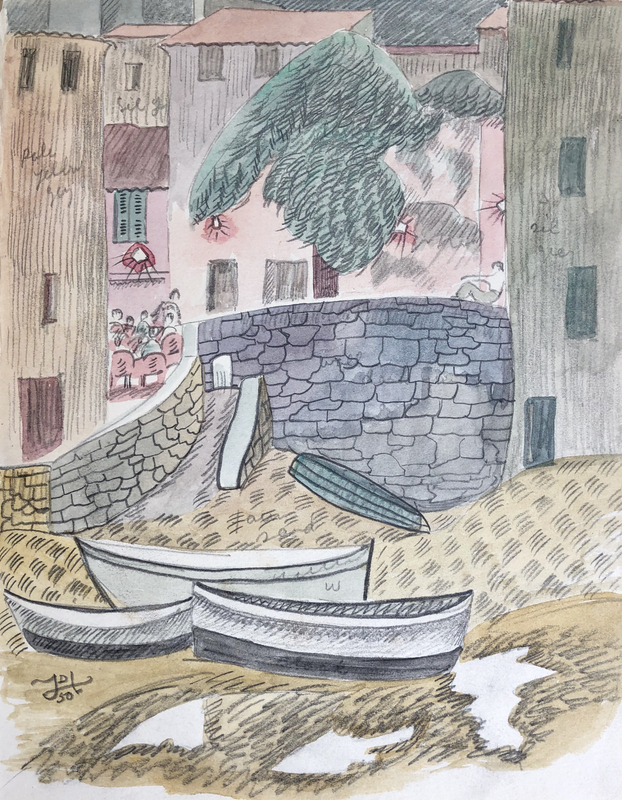 Doris Hatt (1890-1969)Boats, St. Tropez, 1950
