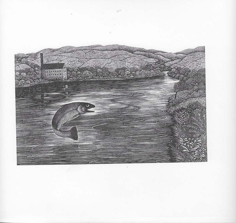 Hilary Paynter MBE PPRE Hon RWS, Leaping Trout