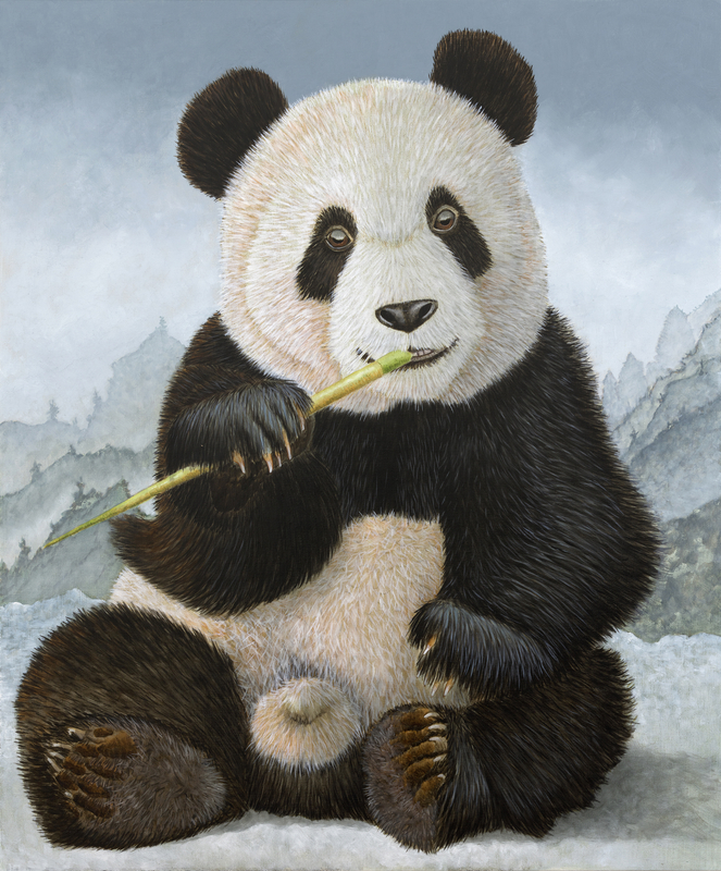 Sean Landers, "Panda Cub With Bamboo," 2026