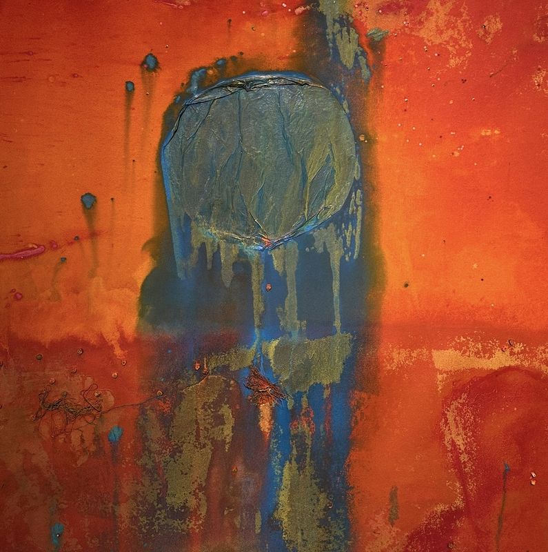 Detail of Frank Bowling's 13 metre painting