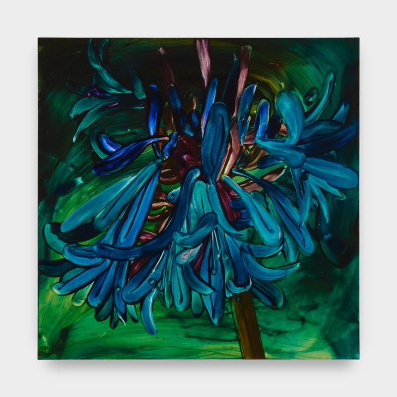 Clare Woods, "Long Shadow", 2025, oil on aluminium, 27 1/4 x 27 1/4 in (69 x 69 cm)