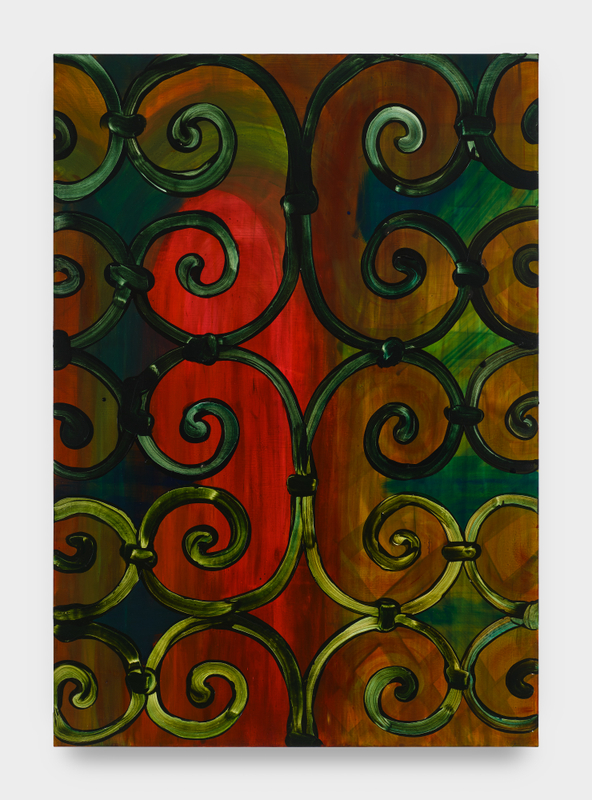 Clare Woods, "The Draw Back", 2025, oil on aluminium, 39 1/4 x 27 1/2 in (100 x 70 cm)