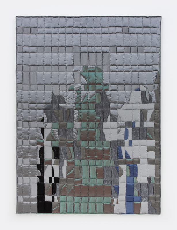 Anne Libby, "Each Star&rsquo;s a Pool of Water", 2021, satin, batting, 76 x 57 in (193 x 144.8 cm)