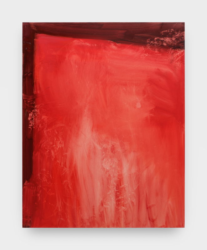 Jane Swavely, "Red Painting #1", 2026, oil on canvas, 56 x 44 in (142.2 x 111.8 cm)