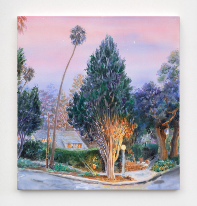 Michelle Blade, "The Light in Your House is On", 2026, acrylic and ink on poplin, 32 x 30 1/4 in (81.3 x 76.8 cm)