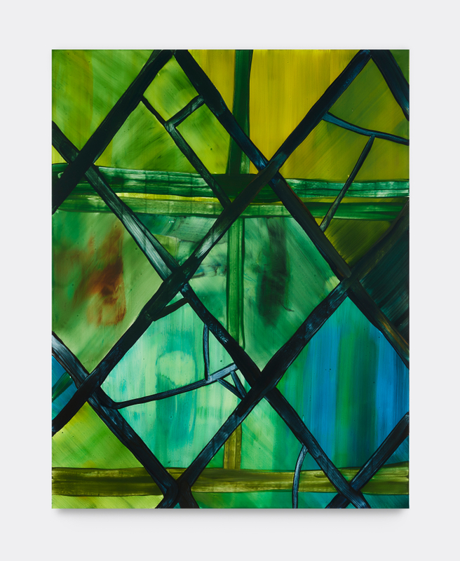 Clare Woods, "Street Gifts", 2025, oil on aluminum, 35 3/8 x 27 1/2 in (90 x 70 cm)