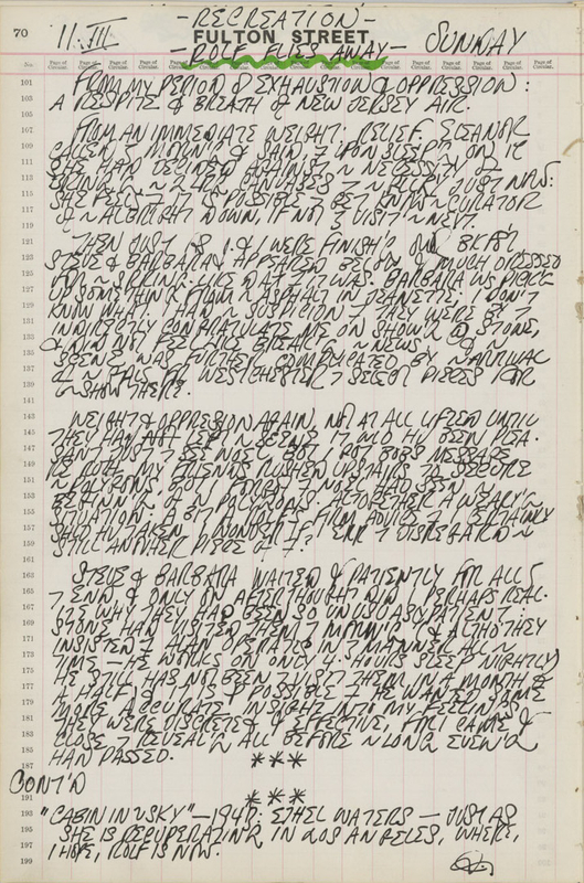 March 11, 1962 -  - Journals - Robert Indiana