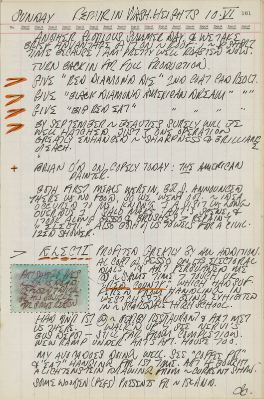 June 10, 1962 -  - Journals - Robert Indiana