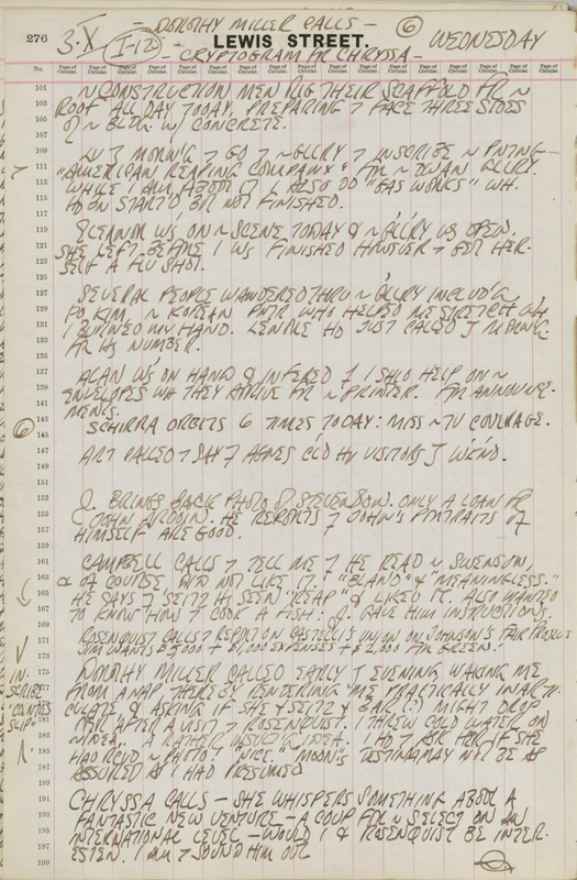 October 3, 1962 -  - Journals - Robert Indiana