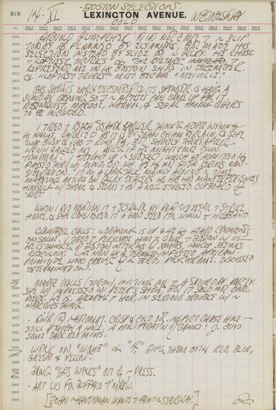 November 14, 1962 -  - Journals - Robert Indiana