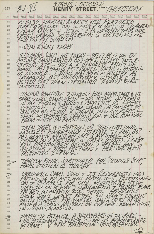 June 21, 1962 -  - Journals - Robert Indiana