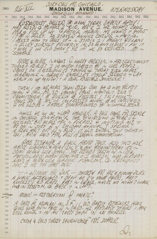 December 26, 1962 -  - Journals - Robert Indiana