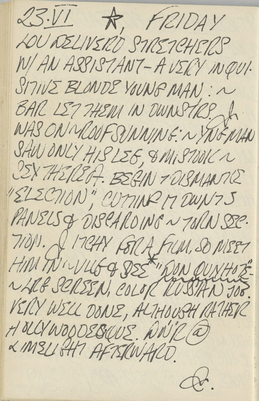 June 23, 1961 -  - Journals - Robert Indiana