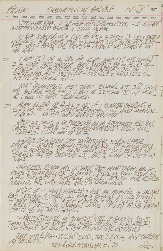 September 14, 1962 -  - Journals - Robert Indiana
