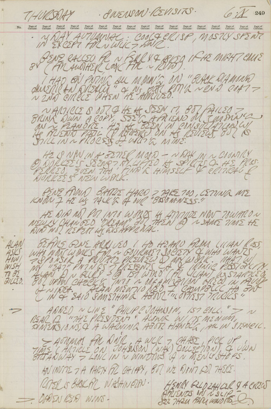 September 6, 1962 -  - Journals - Robert Indiana