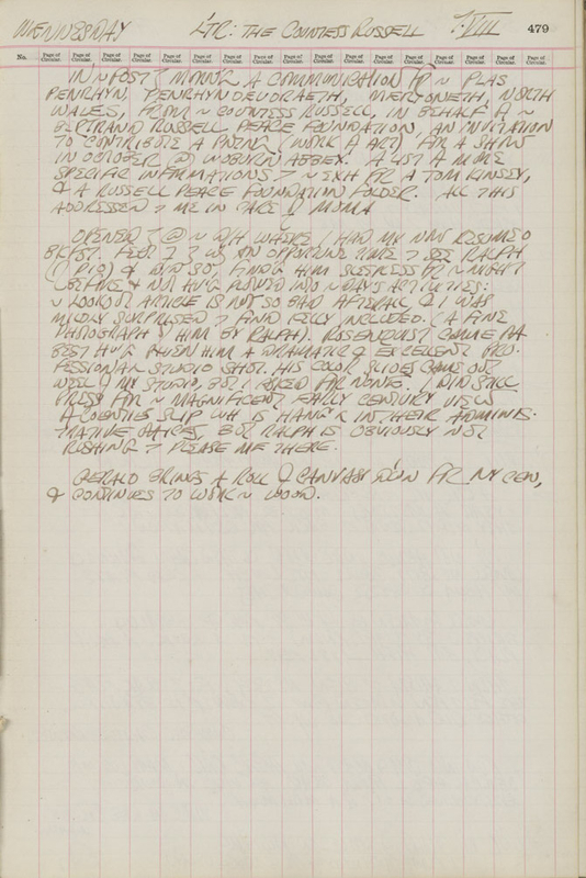 August 7, 1963 -  - Journals - Robert Indiana