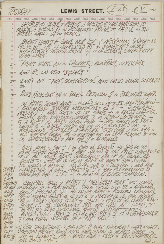 October 2, 1962 -  - Journals - Robert Indiana