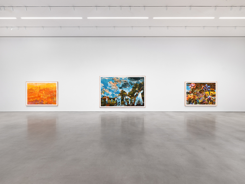 Installation view, Zorawar Sidhu and Rob Swainston, Flash Point, Petzel, 2025