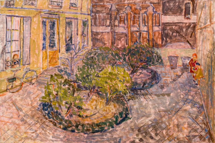 <span class="artist"><strong>Tobie Steinhouse</strong></span>, <span class="title"><em>La cour, Villa St. Jacques</em>, 1955</span>