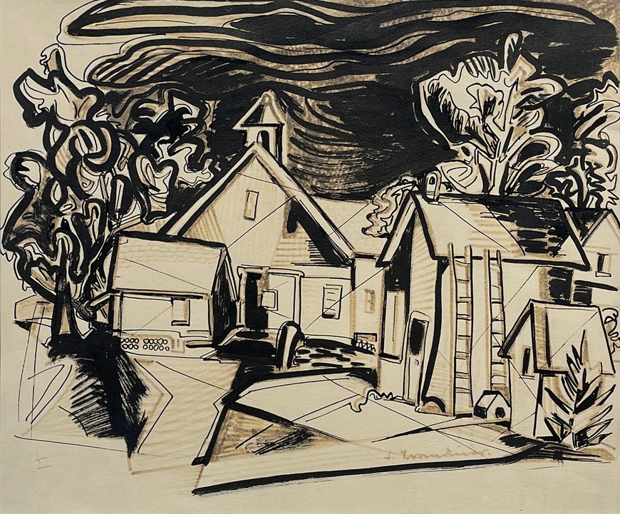 <span class="artist"><strong>Friedrich Wilhelm (Fritz) Brandtner</strong></span>, <span class="title"><em>Storm over Senneville, Quebec</em></span>