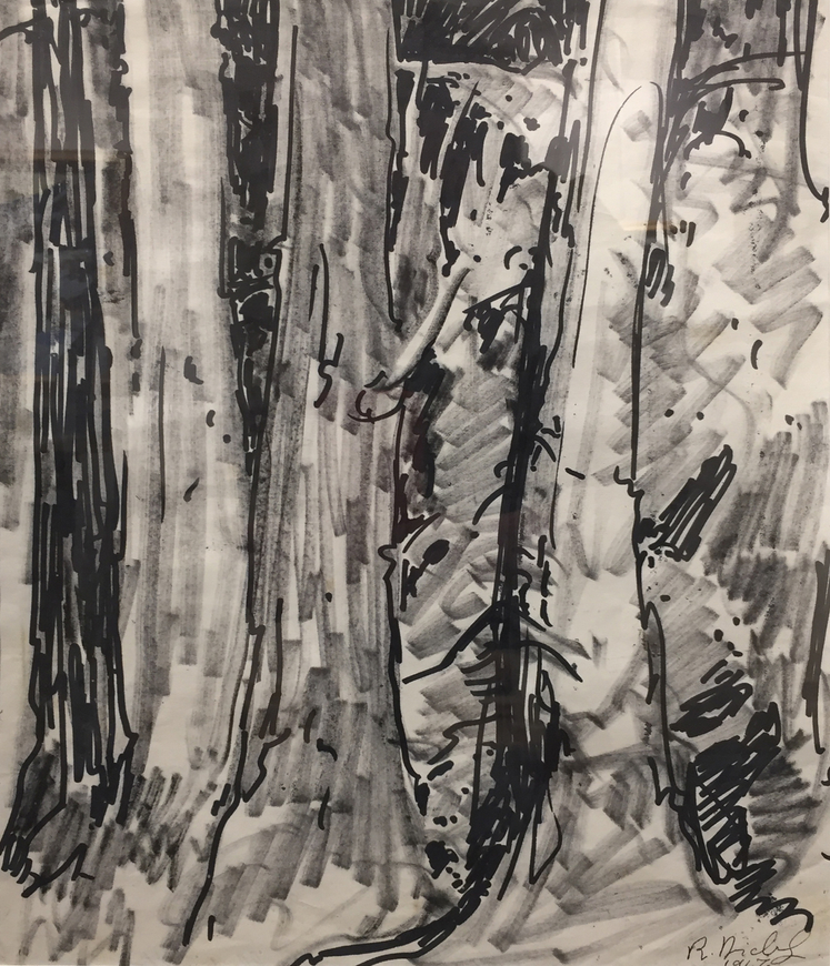 <span class="artist"><strong>René Richard, R.C.A.</strong></span>, <span class="title"><em>Gros arbres</em>, 1967</span>