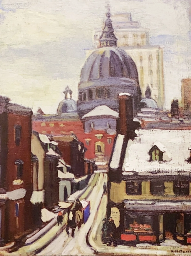 Looking up Sainte Cecile Street