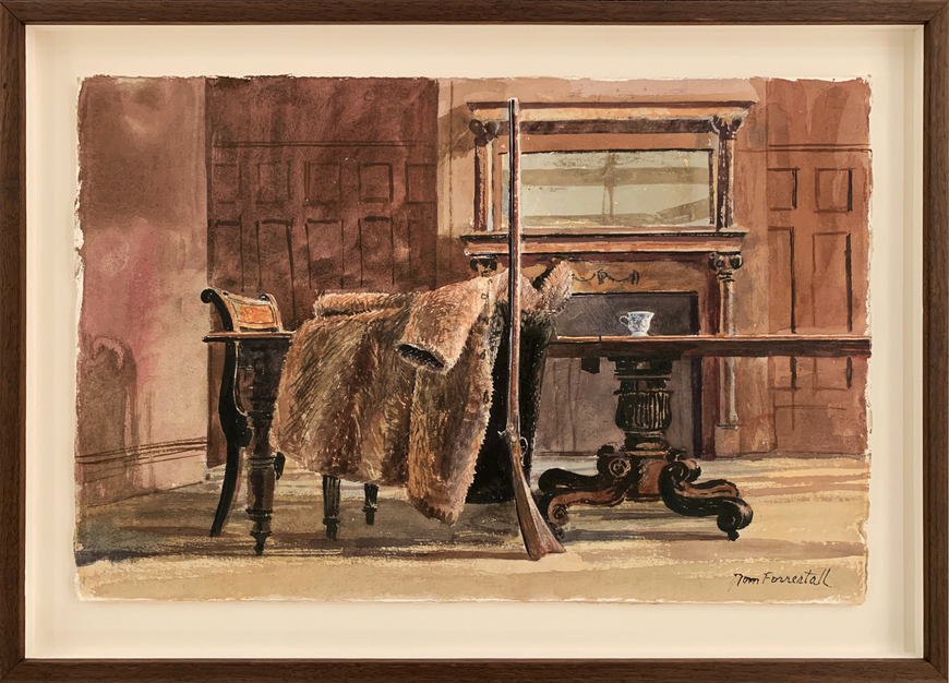 Untitled (Artist's Dining Table with Kentucky Rifle and Fur Coat)