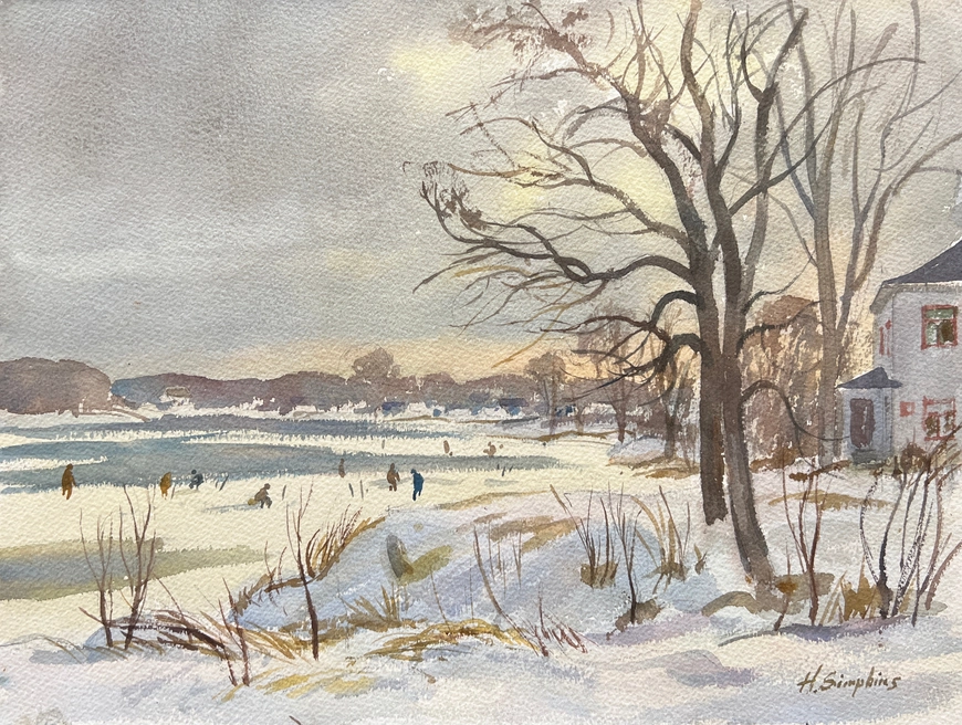 Skating on Lake St. Louis