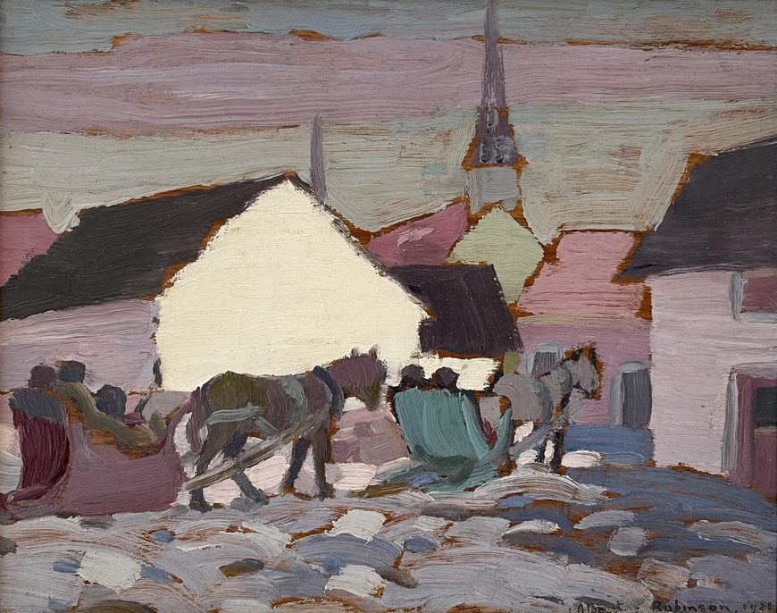 <span class="artist"><strong>Albert H. Robinson</strong></span>, <span class="title"><em>Going to Mass, Cacouna - S'en allant à la messe, Cacouna</em>, 1921</span>