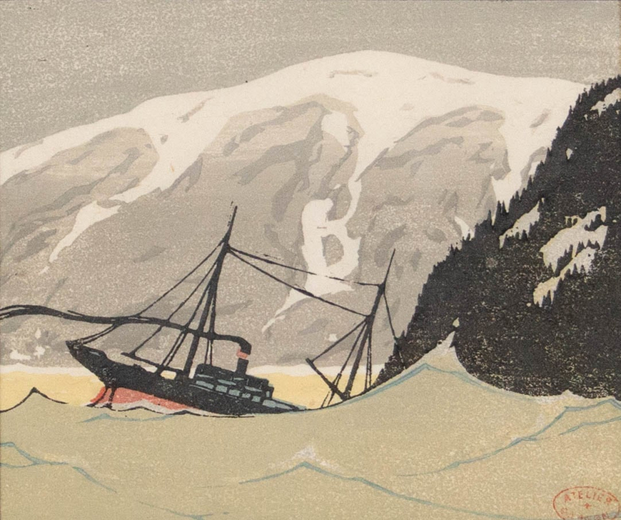 Schooner in Squall, Étude pour le Grand Silence Blanc