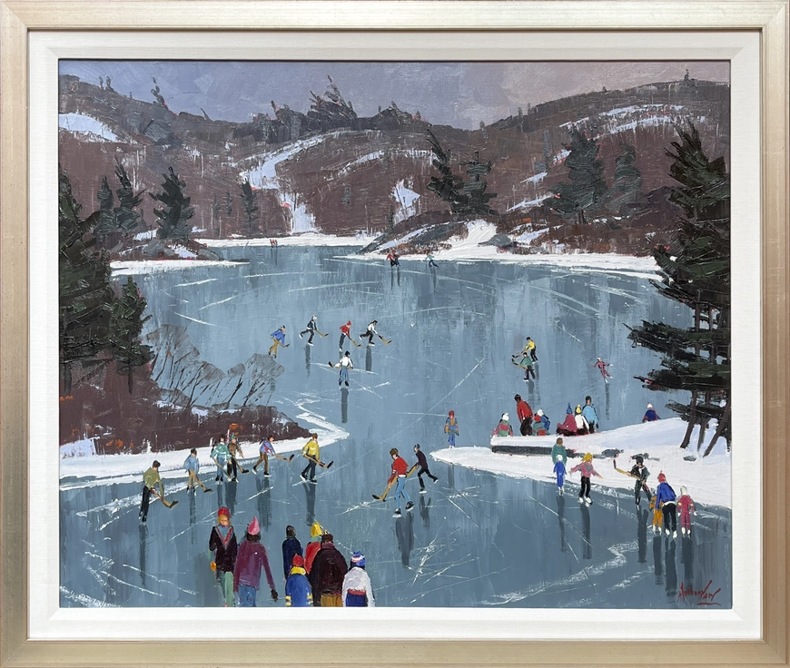 Colourful Skaters (Head of Williams Lake, Nova Scotia)